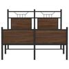 vidaXL Bed Frame without Mattress Brown Oak 120x200 cm Engineered Wood