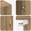vidaXL Wall Cabinet Artisan Oak 69.5 x 34 x 90 cm Engineered Wood