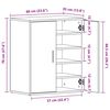 vidaXL Shoe Cabinet Sonoma Oak 60x35x70 cm Engineered Wood