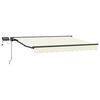 vidaXL Manual Awning Frame with LEDs Cream and Anthracite 3 x 2 m
