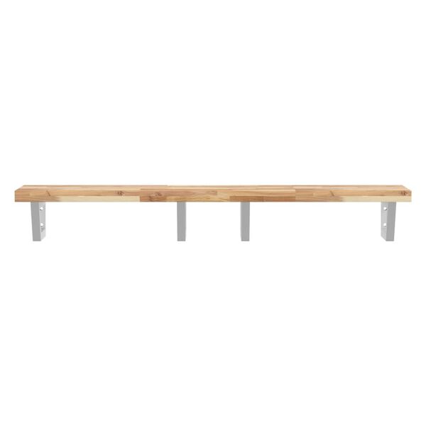 vidaXL Basin Shelf Wall Mounted Steel and Solid Wood Acacia