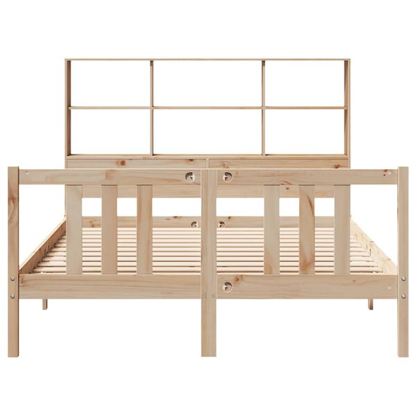 vidaXL Bookcase Bed without Mattress 120x200cm Solid Wood Pine