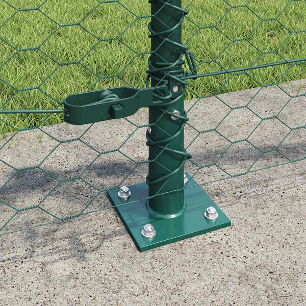 vidaXL Fence Post Green 50 x 0.6 m (36 mm mesh) Steel and PVC