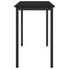 vidaXL Table Black Oak 100 x 50 x 76.5 cm Engineered Wood and Steel