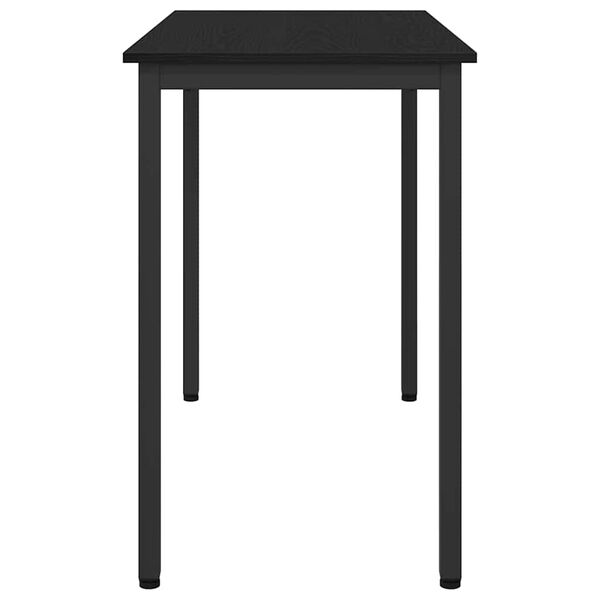 vidaXL Table Black Oak 100 x 50 x 76.5 cm Engineered Wood and Steel