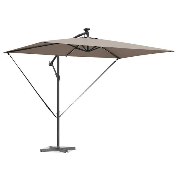 vidaXL Cantilever Banana Parasol Taupe 294 x 200 x 254 cm
