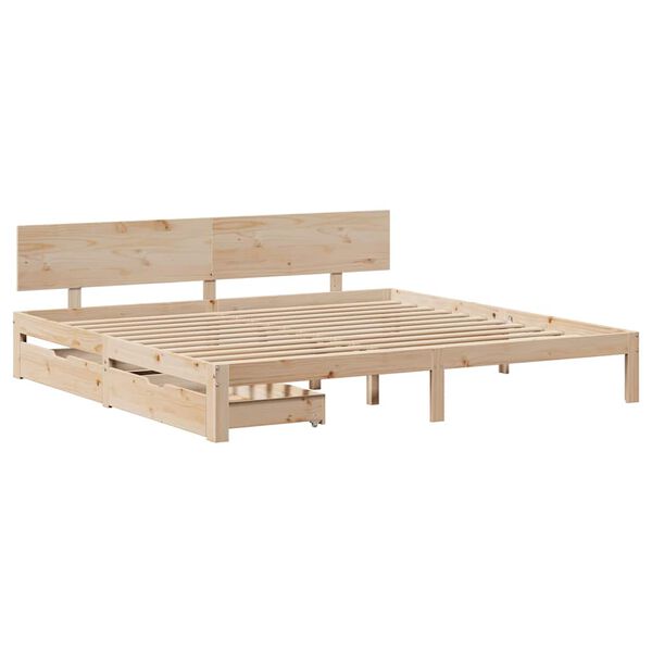 vidaXL Bed Frame with Drawers without Mattress 200x200 cm