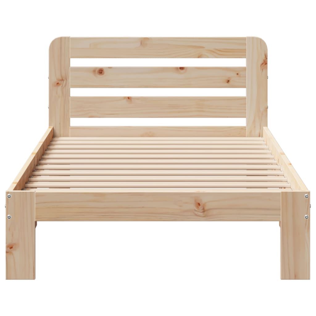 vidaXL Bed Frame without Mattress 90x200 cm Solid Wood Pine