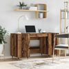 vidaXL Desk with Shelf Old wood 140 x 50 x 75 cm Engineered wood