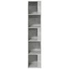 vidaXL Corner Cabinet Concrete Grey 33x33x164.5 cm Engineered Wood