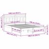 vidaXL Bed Frame White 135 x 190 cm Solid Pine Wood