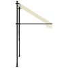 vidaXL Retractable Awning Cream 200x115 cm Fabric and Steel
