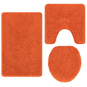 vidaXL Anti-slip Bath Mat Set 3 pcs Orange PP