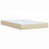 vidaXL Box Spring Bed with Mattress Cream 120x200 cm Fabric