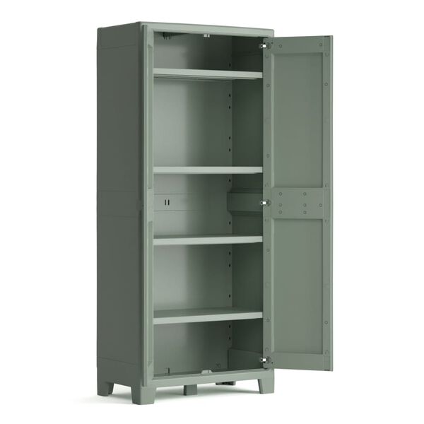 Keter Outdoor Storage Cabinet with Shelves Planet Jade Grey