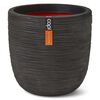 Capi Egg Planter "Nature Rib" 43x41 cm Dark Brown