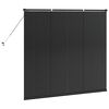 vidaXL Window Blind with Curtains Manual Black Aluminium