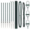 vidaXL Welded Wire Fence with Spikes 10 x 1.5 m PVC-coated Steel Green