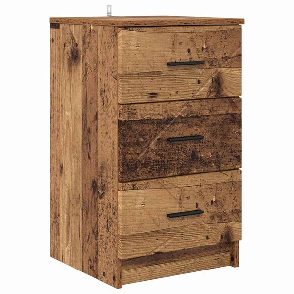 vidaXL Bedside Cabinet Old wood 38 x 38 x 66 cm Engineered wood