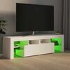 vidaXL TV Cabinet with LED Lights White 140x36.5x40 cm