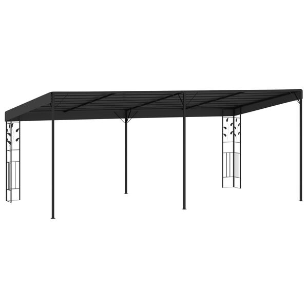vidaXL Wall-mounted Gazebo 6x3x2.5 m Anthracite
