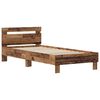 vidaXL Bed Frame with Headboard Old Wood 98.5 x 200 cm Engineered Wood
