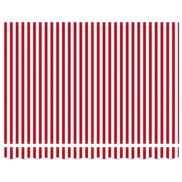 vidaXL Retractable Awning Manual Red and White 350 x 250 cm