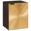 vidaXL Bathroom Cabinet with Shelf Black and Gold 38 x 33 x 48 cm