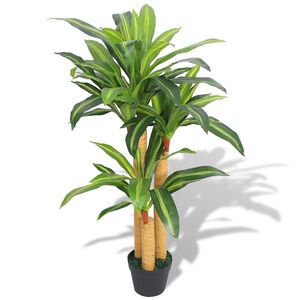 vidaXL Artificial Plant | Green and Yellow | Plastic and Iron Wire | Medium