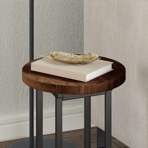 vidaXL Table Top Light brown Ø 30 x 2.5 cm Solid oak wood