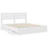 vidaXL Bed Frame with Drawer White 180 x 200 cm Engineer Wood