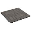 vidaXL Decking Tile 11 pcs Dark Brown 30 x 30 cm WPC
