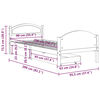 vidaXL Bed Frame without Mattress Dark Grey Solid Wood Pine 90x200 cm (322046+321990)