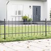 vidaXL Garden Fence 2 pcs Grey 170 x 115 cm Powder-Coated Steel