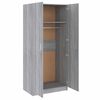 vidaXL Wardrobe Grey Sonoma 80x50x180 cm Engineered Wood