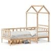 vidaXL Day Bed with Roof without Mattress 80x200 cm Solid Wood