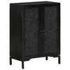 vidaXL Sideboard Black 55x30x77 cm Solid Wood Mango and Iron