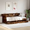 vidaXL Daybed with Drawers without Mattress Smoked Oak 75x190 cm Small Single