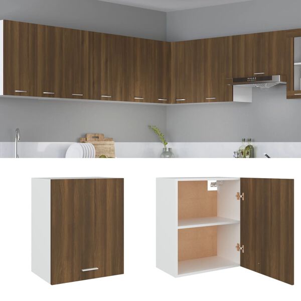 vidaXL Hanging Cabinet Lyon Brown Oak 50x31x60 cm Engineered Wood