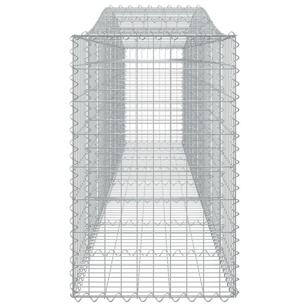 vidaXL Arched Gabion Basket 400x50x80/100 cm Galvanised Iron