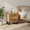 vidaXL Bedside Cabinet 40x34x46 cm Solid Wood Rough Mango
