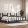 vidaXL Bed Frame without Mattress Grey 200x200 cm Solid Wood Pine