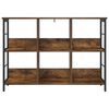 vidaXL Bookshelf Smoked Oak 102 x 32 x 72.5 cm Engineered Wood