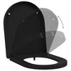 vidaXL Toilet Seat Adjustable Black 48 x 36.5 x 4.5 cm Polypropylene
