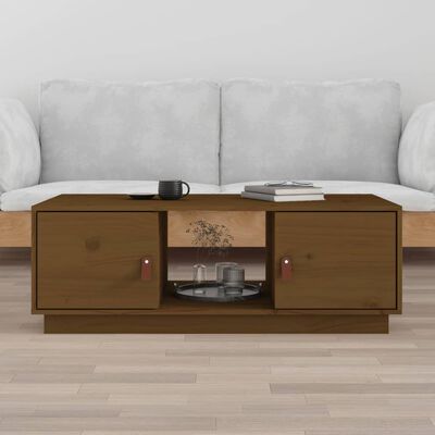 vidaXL Coffee Table Honey Brown 100x50x35 cm Solid Wood Pine
