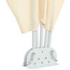 vidaXL Collapsible Terrace Side Awning Cream 240x160 cm
