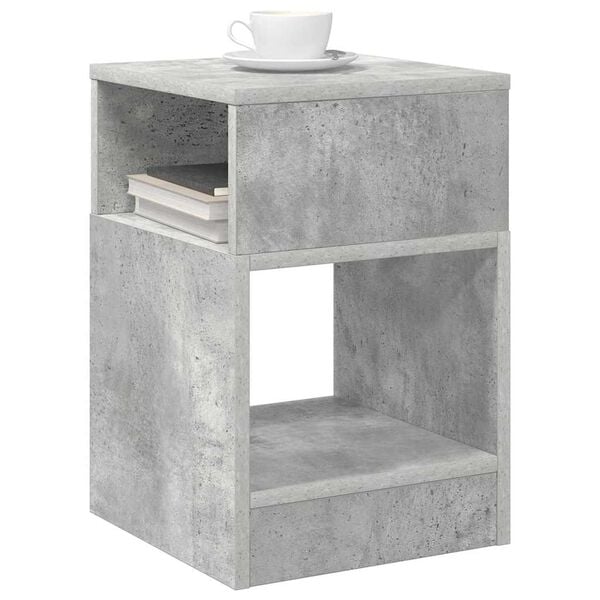 vidaXL End Table Concrete Grey 30.5 x 30 x 45 cm Engineered Wood