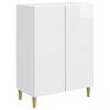 vidaXL Sideboard High Gloss White 66 x 34.5 x 90 cm Engineered Wood