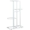 vidaXL 4-Floor Flower Stand 43x22x76 cm White Metal
