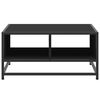 vidaXL Coffee Table Black 60.5x60.5x30 cm Engineered Wood and Metal